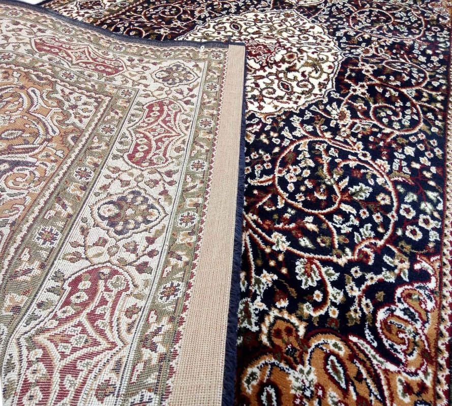 Image of Thick n Soft Acrylic Carpets for Home Living Room Bedroom with 12 MM Pile Height Thickness 2 Feet x 6 Feet Blue Colour
