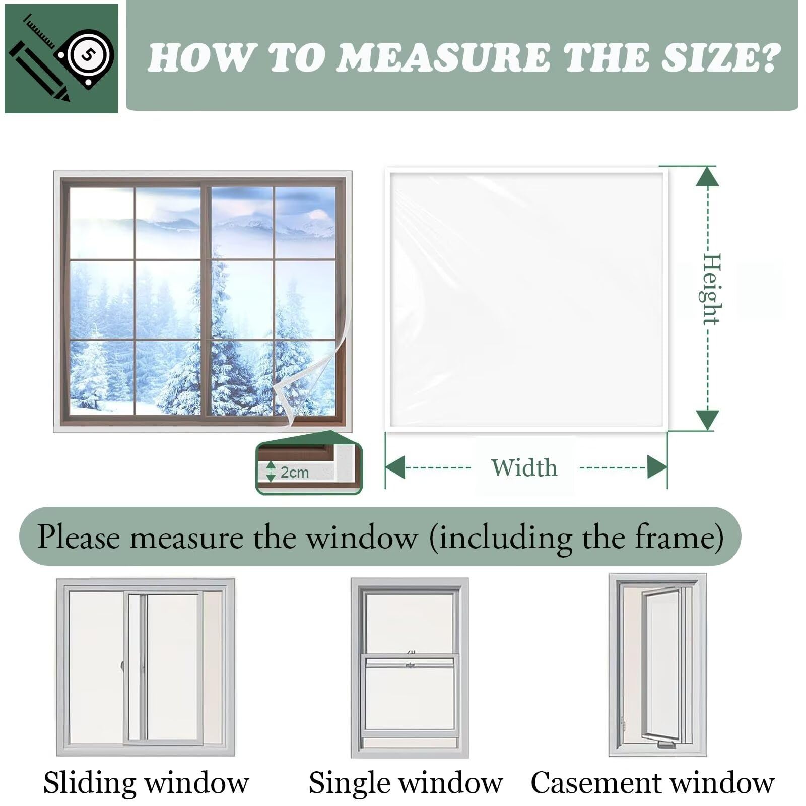 Kit De Aislamiento Térmico Para Ventanas - Lona Transparente Con Cinta Adhesiva - Sella El Frío Y El Ruido (120x120 Cm)