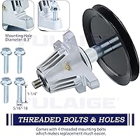 Vista 8 de Paquete de 2 conjuntos de husillo 918-05078A con polea 756-05034A 954-04325 correa sustituye a 918-05078A Cub Cadet 918 05078A 618-05078A para Cub