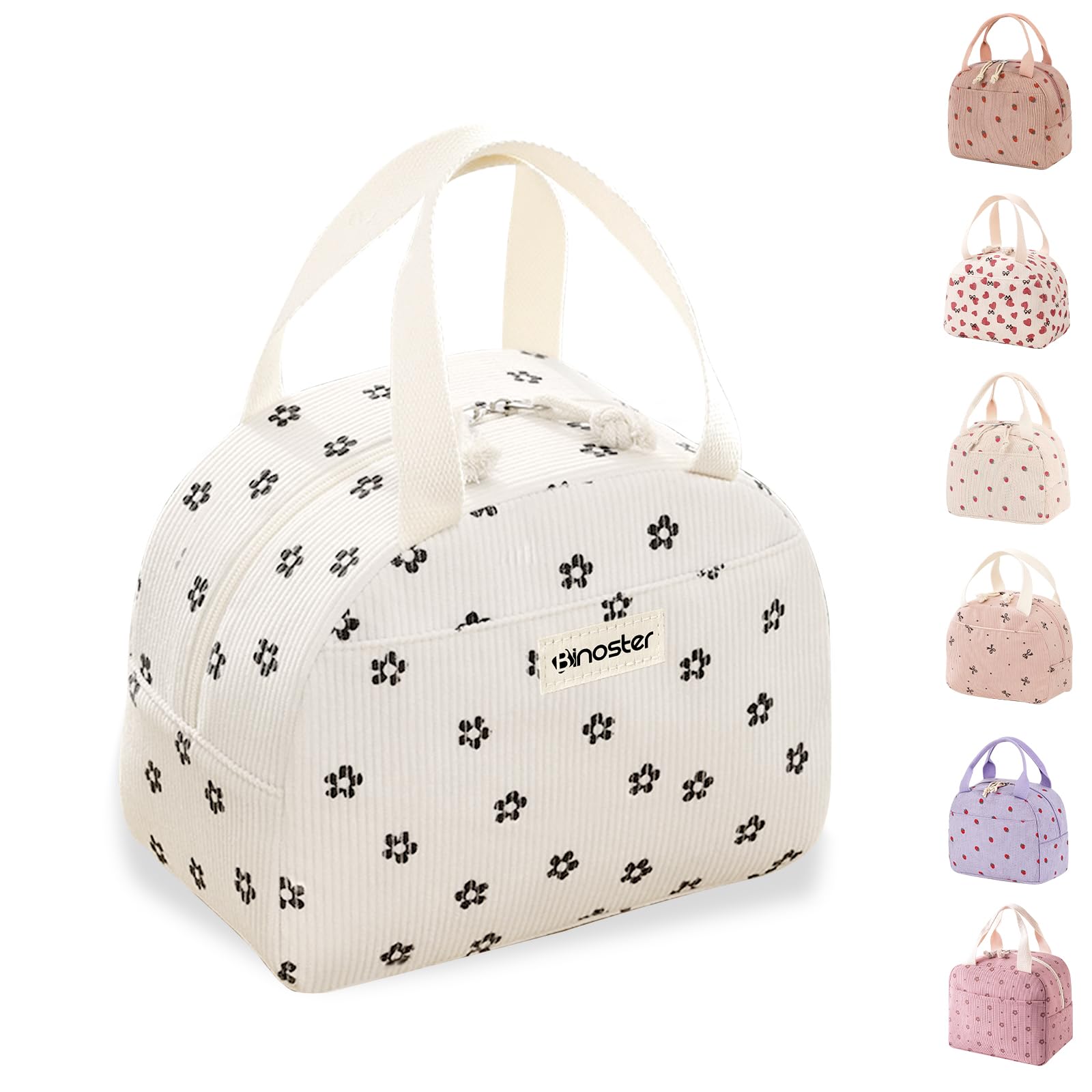Binoster Lunchtasche für Damen, isolierte Kühltasche, Lunch-Tasche, für Erwachsene, Kinder, Lunchbox, Tragetasche, süße Mädchen, Damen, Lunchtaschen für Arbeit, Schule, Picknick, Reisen, Strand