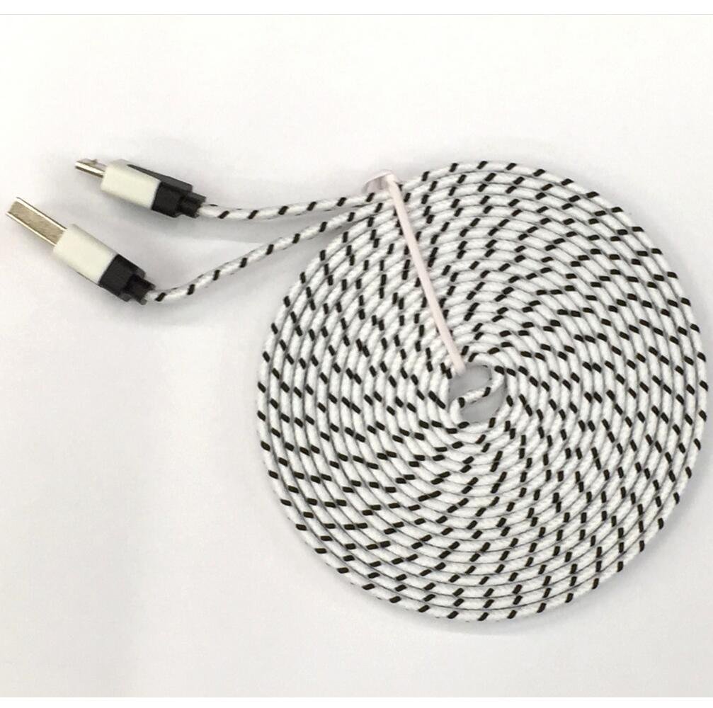 PEZAXReplacement Knitted Micro-USB Charging Cable - White