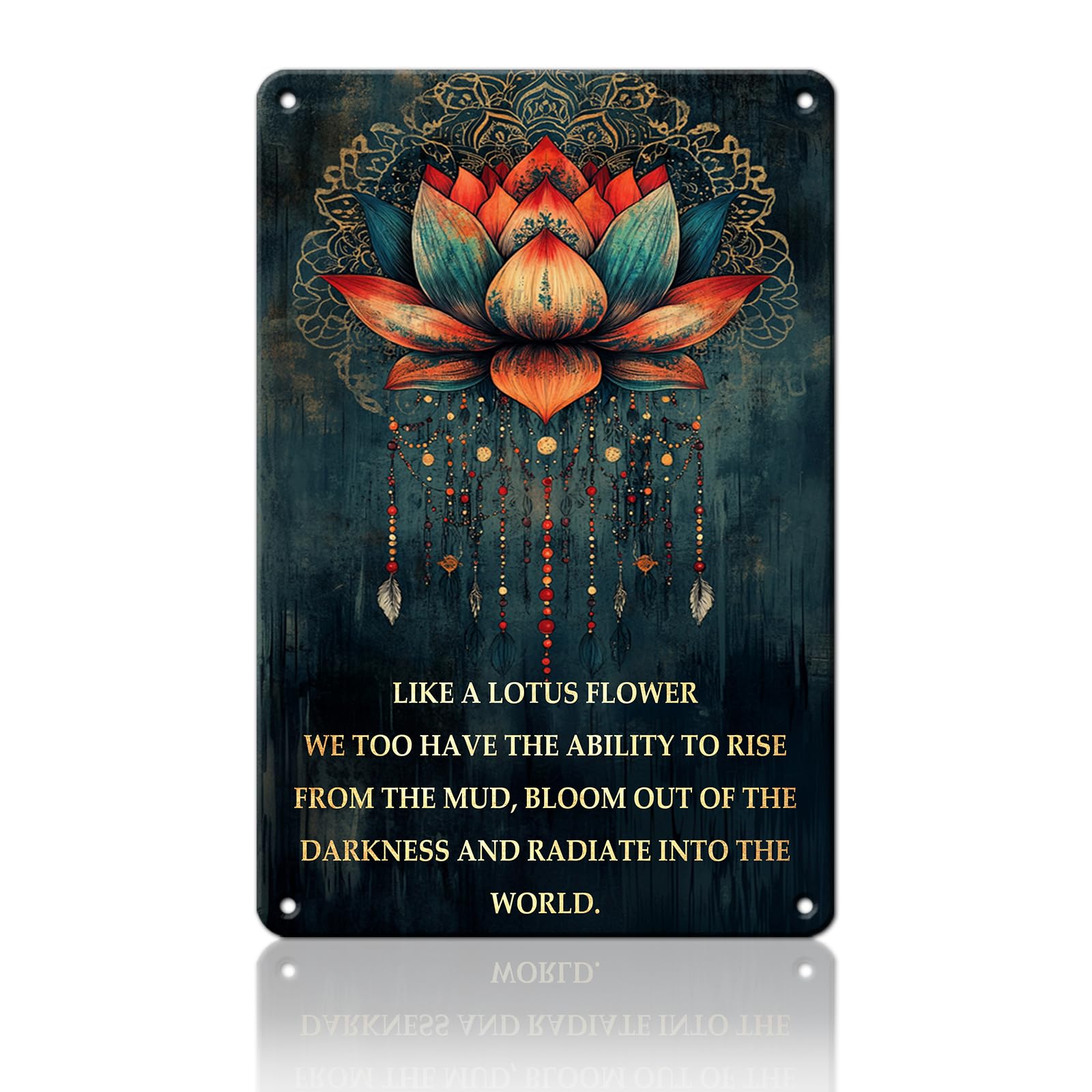 Anceky Vintage Tin Sign Like A Lotus Flower Metal Sign Funny Wall Decor for Cafe Bar Plub Garage Home 12×16 Inch