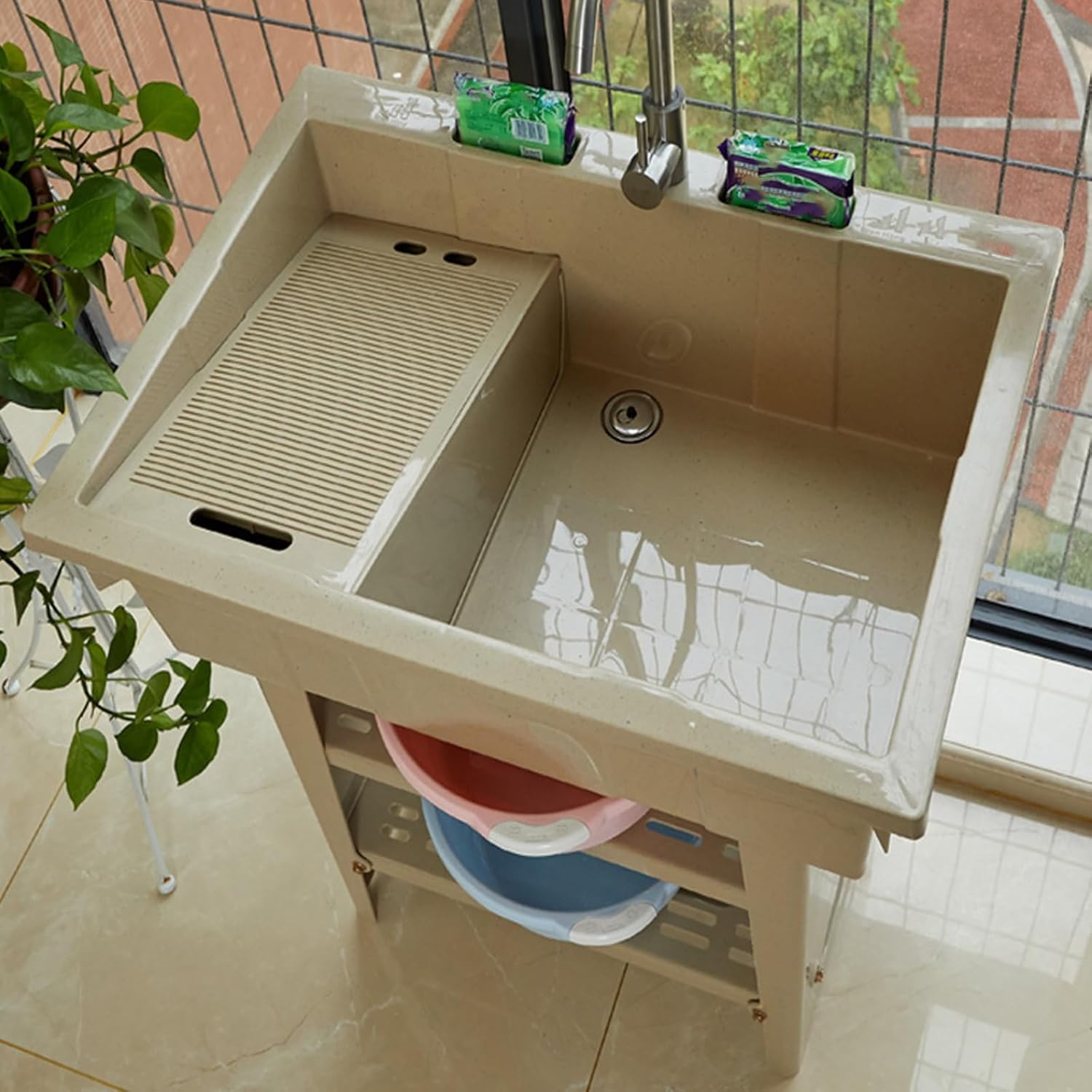 流し台 シンク A150 ガーデンシンクY2565ステンレス 水栓付き 蛇口