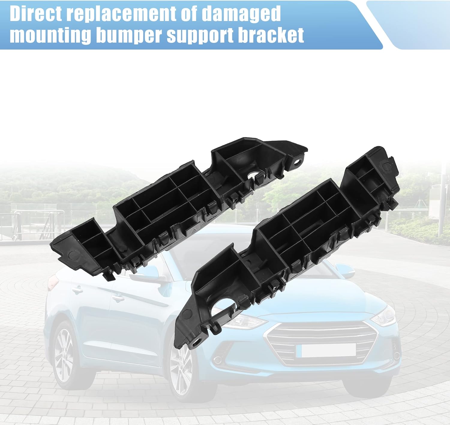 X AUTOHAUX 1 Pair Front Bumper Mounting Support Bracket for Hyundai Elantra 2019 2020 No.86514F2AA0/86513F2AA0 Left and Right Side