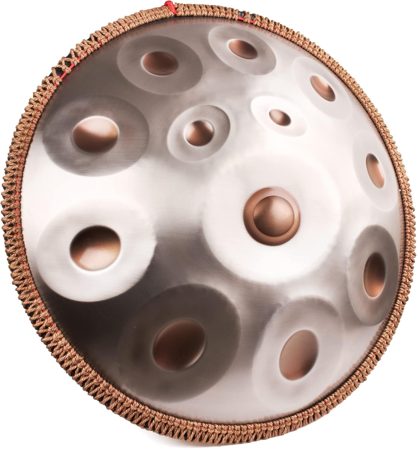 Handpan 432 HZ Débutant, Drum Instrument 12 Tons 22 Pouces, Hand Pan D Mineur, Tambour à Main avec Sac de Batterie et Support-Handpan pour la Guérison par le Son, la Méditation, le Yoga, Argent