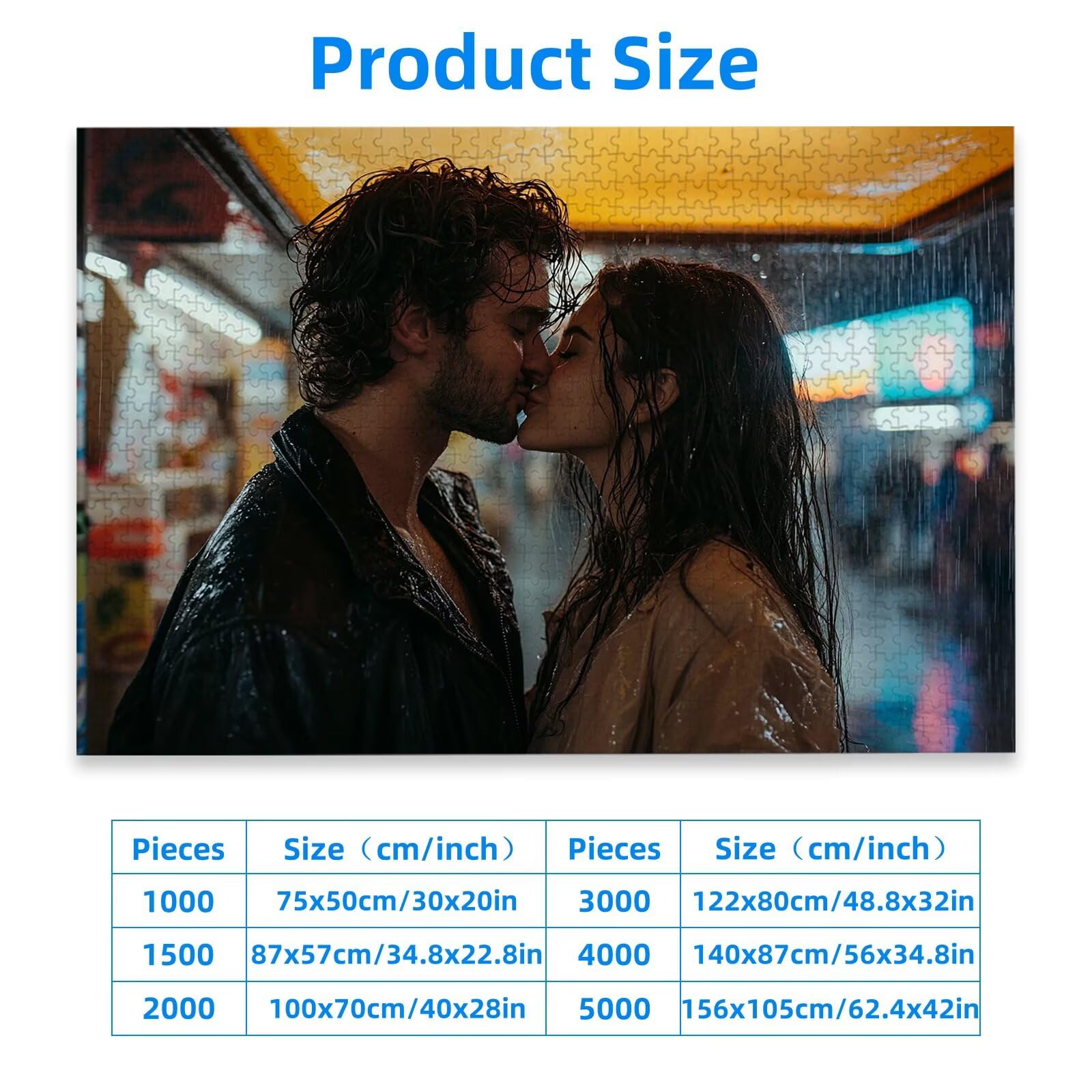 Puzzle Personalizzato con Foto 1000/1500/2000/3000/4000/5000 Pezzi, Crea il Tuo Puzzle Personalizzato con Foto, Idea Regalo con La Tua Foto Preferita, per Gioco Adulto/Familiare, Amici, Regali, D-5