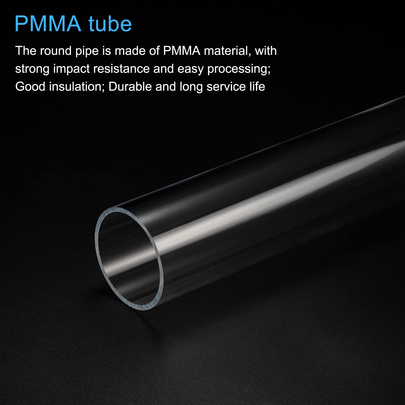 Clear Acrylic Pipe Tube - 41mm ID, 45mm OD, 25cm Length For Lamps & Water Cooling - View #14