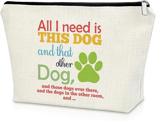 Sazuwu Bolsa de maquillaje para amantes de los perros, ... Este perro y ese otro perro, y esos perros de allí, y los perros en la otra habitación,