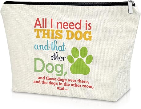 Sazuwu Funny Dog Mom Gifts Makeup Bags & Travel Organizers - Dog Themed Cosmetic Bags for Women - Perfect for Christmas & Birthdays
