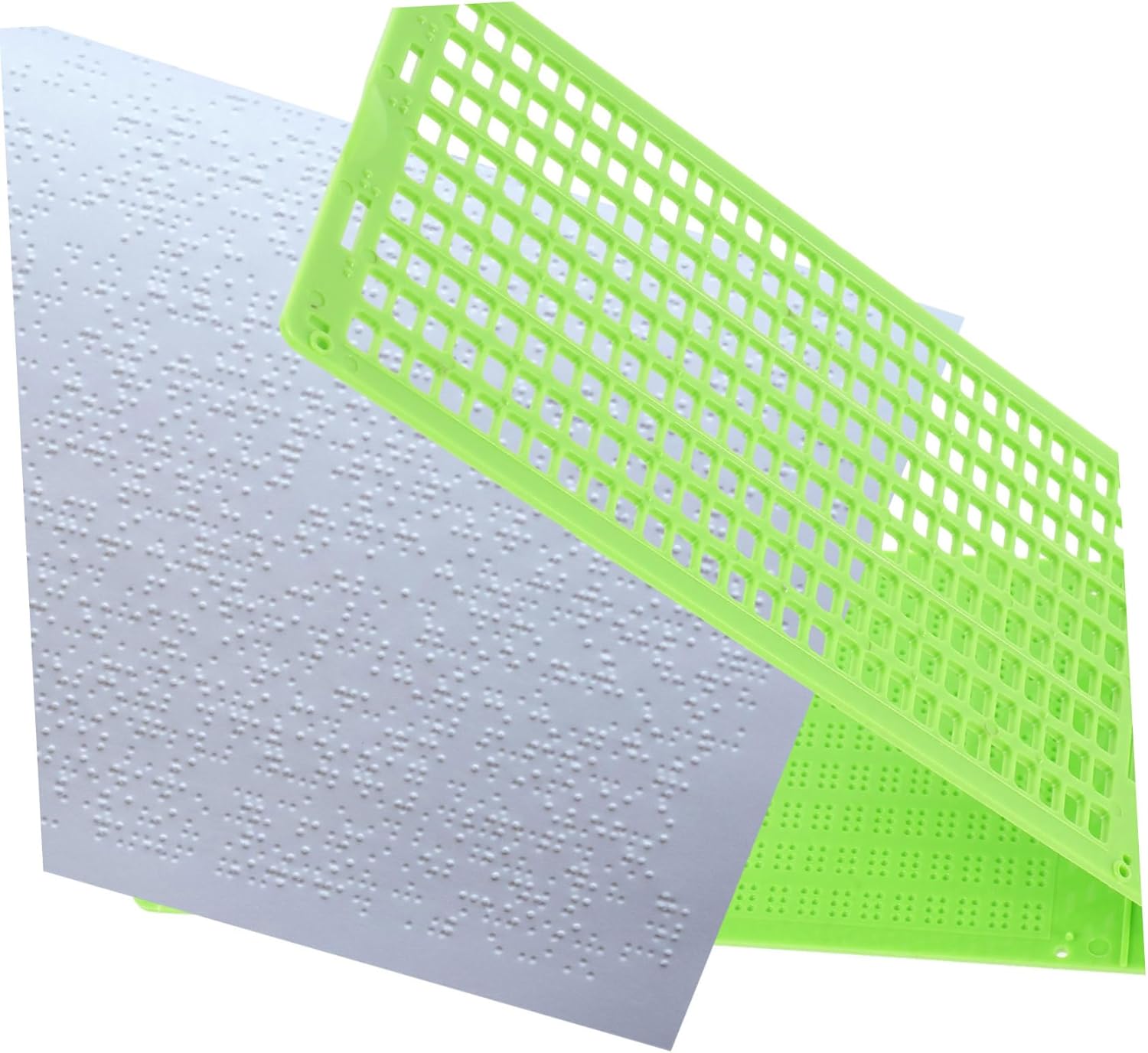 4 Sets Braille Tablet Blind Writing Plate Braille Writing Braille Pen for Blind Braille Writer Accessories Braille Fingerboard Writing Kit Braille Writing Stylus Pp Green