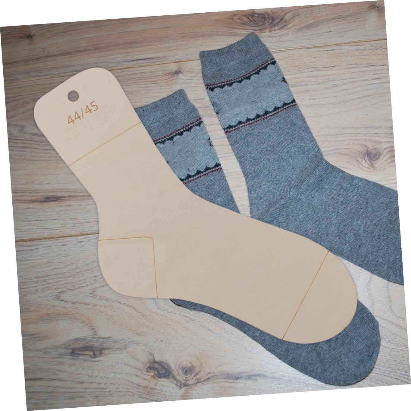 Wood Sock Knitting Forms for Beginners and Experts, 5pcs Beige
