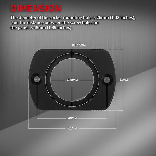 Miniatura 4 de DaierTek Enchufe de repuesto para encendedor de cigarrillos de 12 V, conector hembra de enchufe de CC, toma de corriente para encendedor de