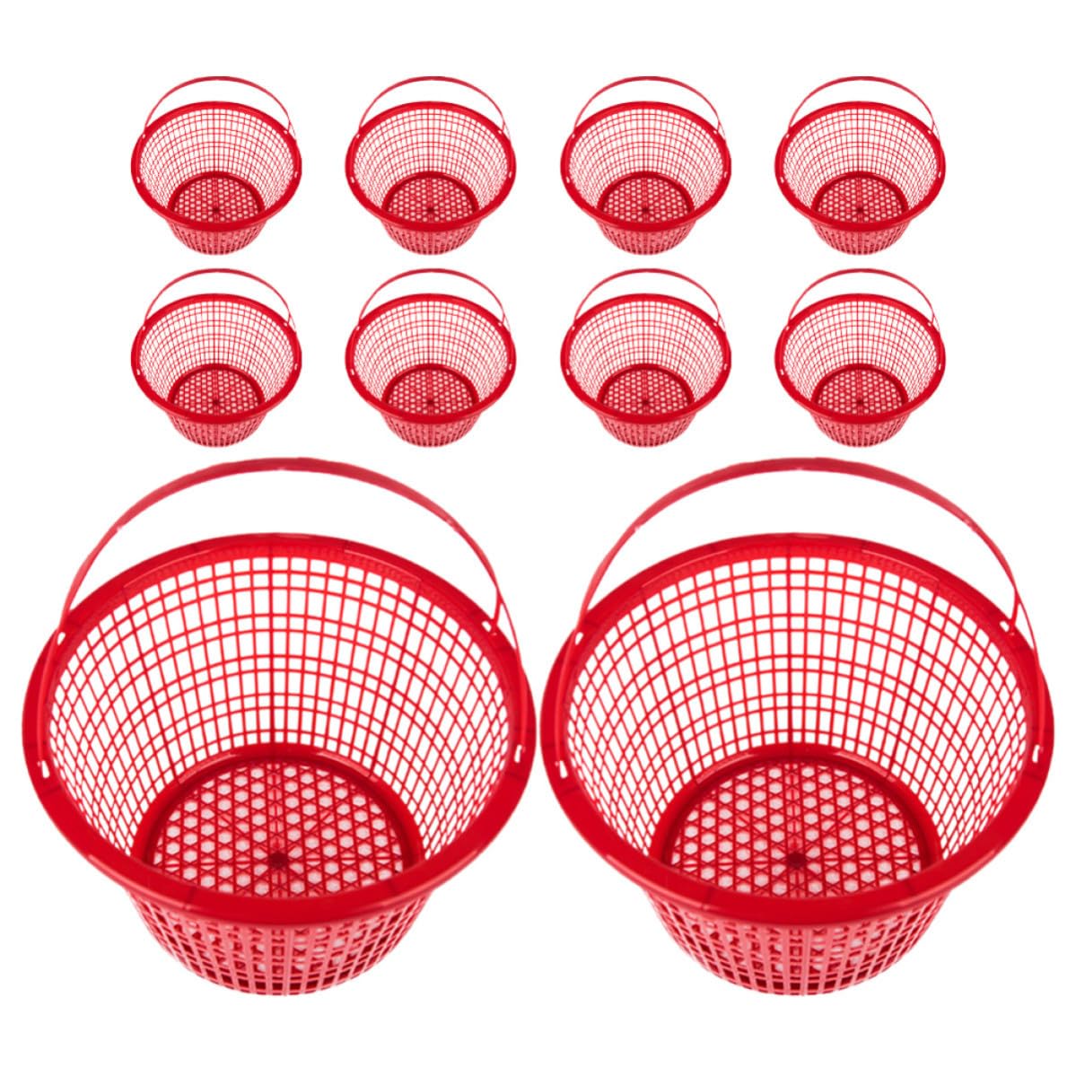Cesta de plástico redonda PRETYZOOM para recolectar moras y frutos en el supermercado