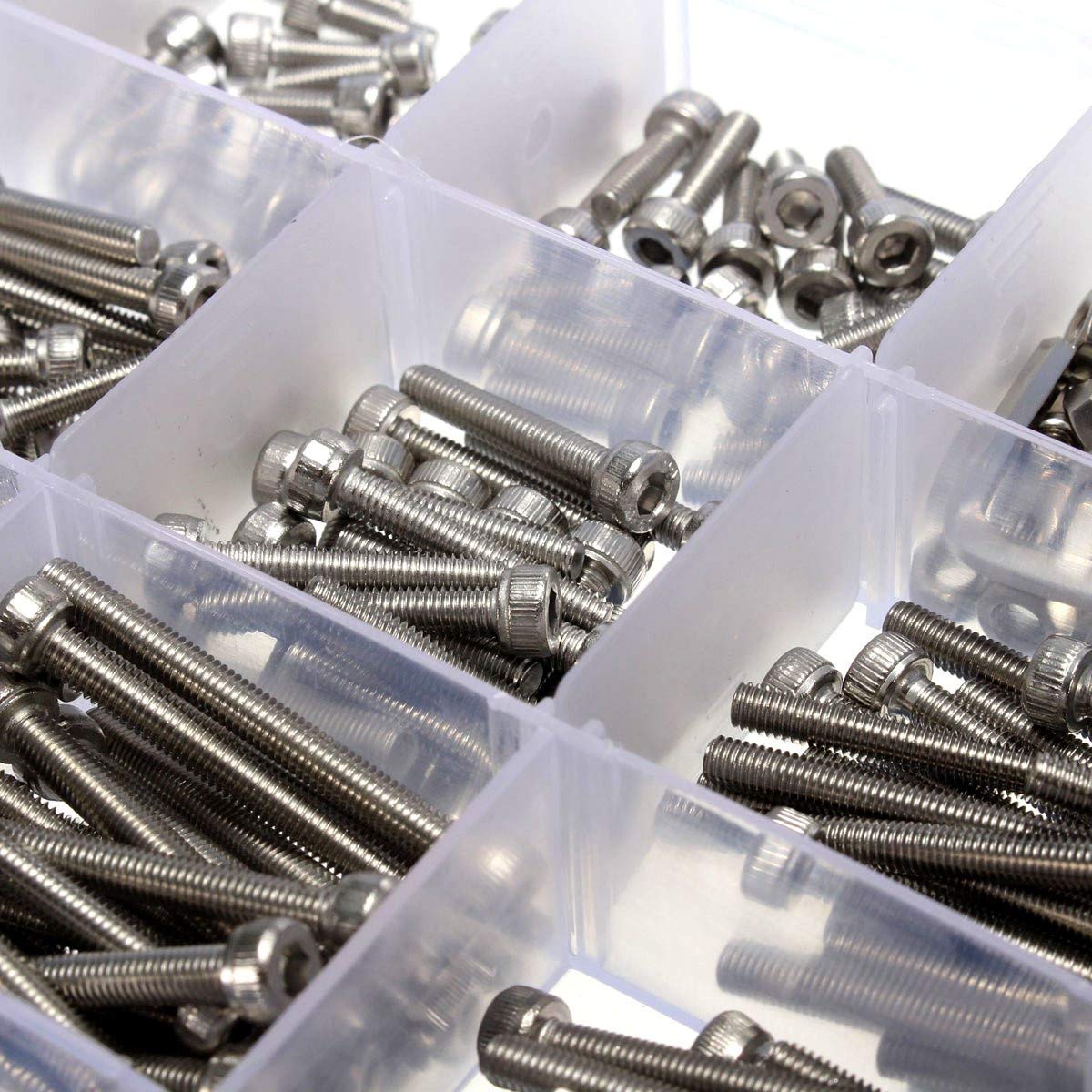 ChaRLes Suleiman™ M3Ss2 M3 442Pcs En Acier Inoxydable Allen Boulon Écrou Hex Socket Bouchon Vis Assortiment Kit