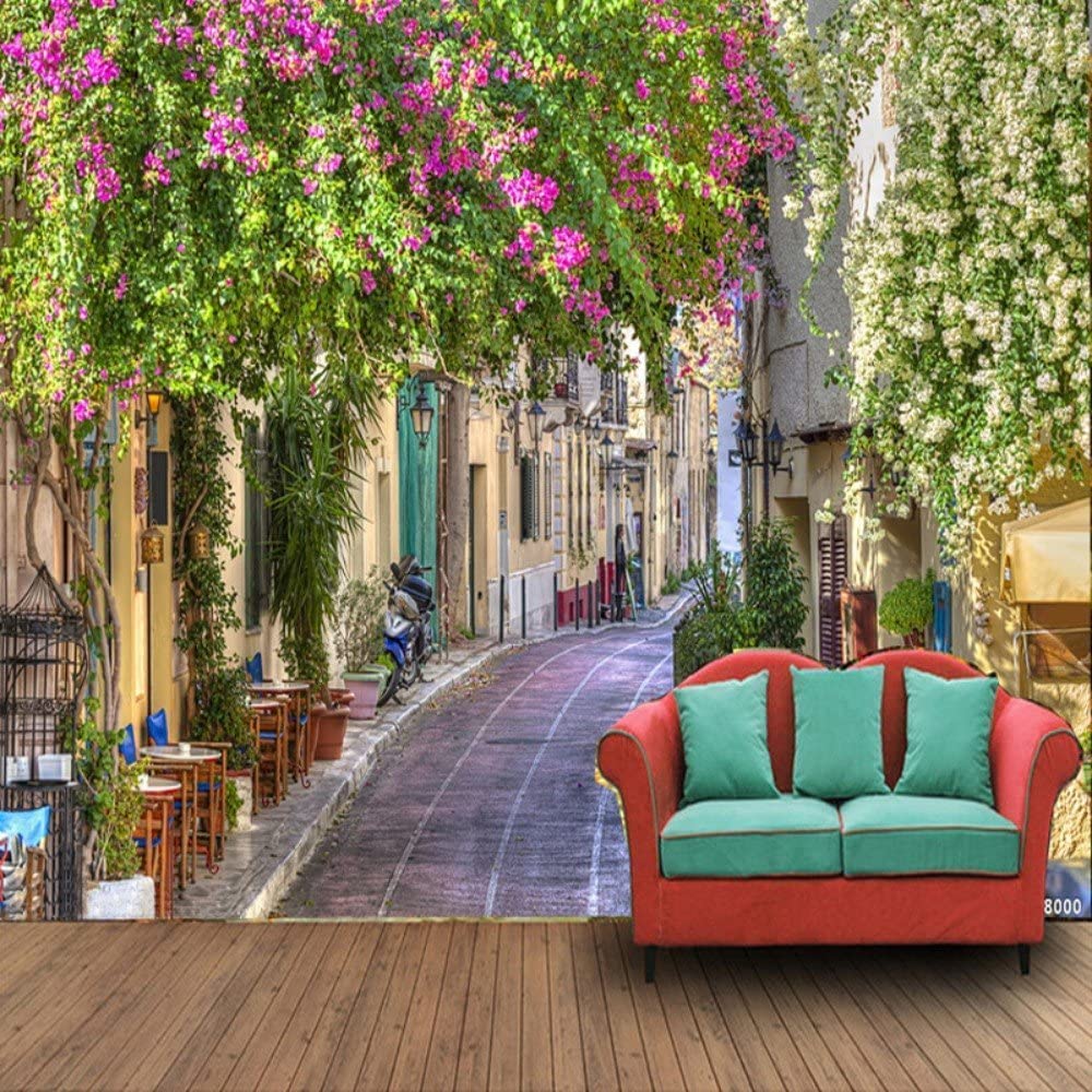 KOMNNI European-Style Balcony 3D Wallpaper Island Sea View Self