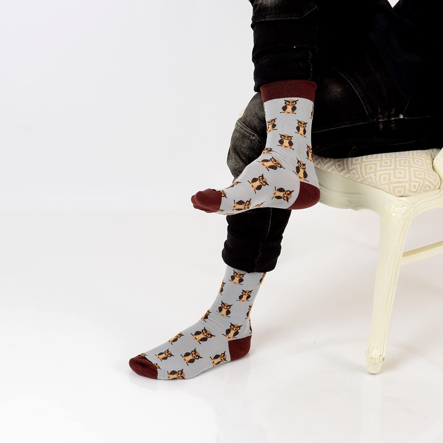 ZICCI Man Mid Calf Crew Socks Crazy Fun Cute Animals Design Casual Fancy Cotton Size 9 13 Fun Colorful Art men - Image 3