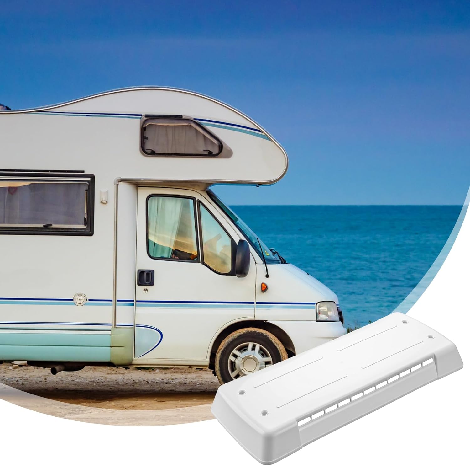 BBTO 2 Pcs RV Vent Covers for Roof RV Refrigerator Vent Lid Cover Universal