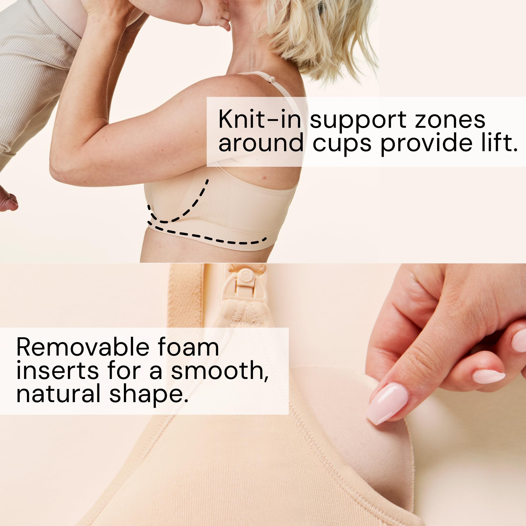 Bravado Designs Reggiseno senza cuciture di seta del corpo per l'allattamento al seno, reggiseno di maternità senza fili della tazza estesa