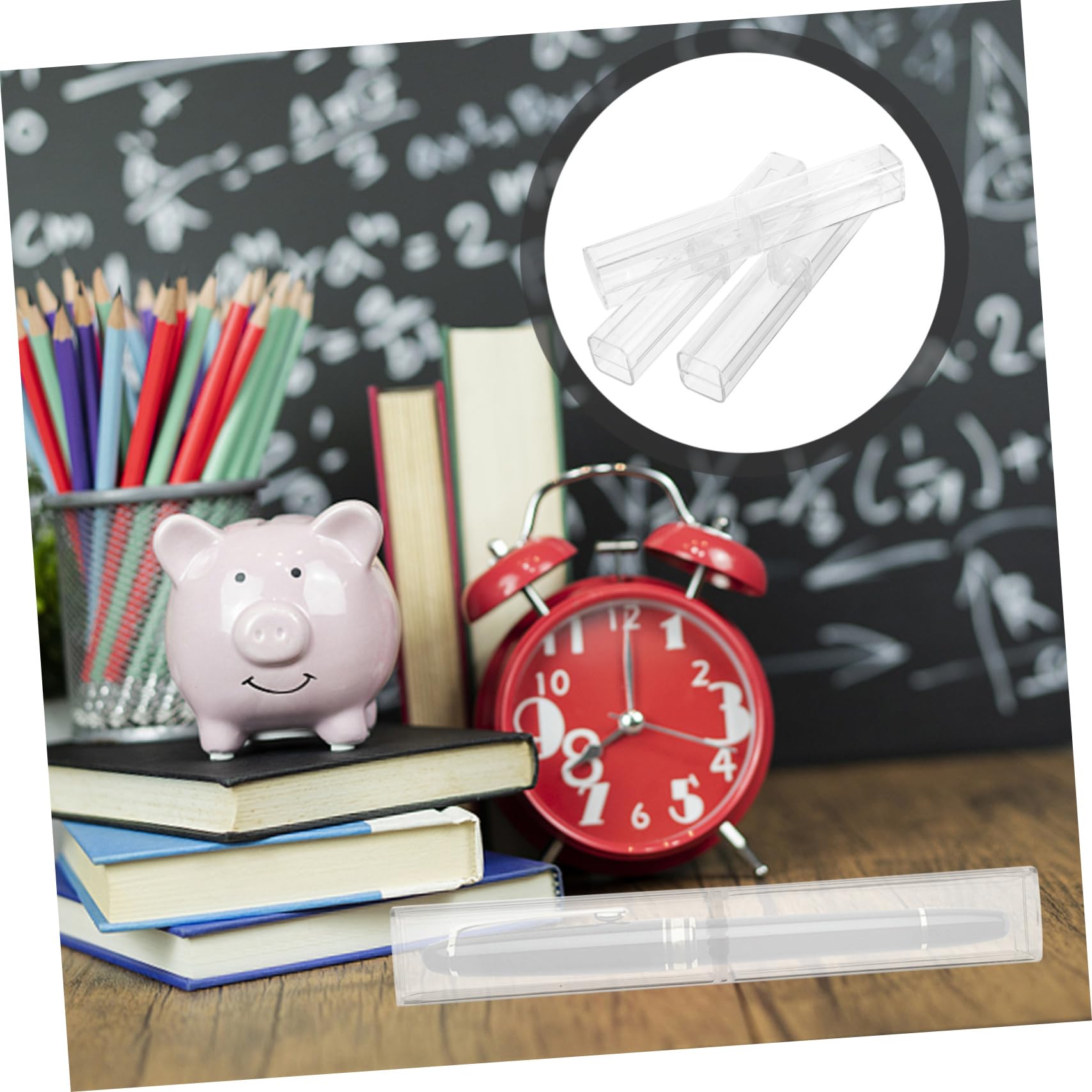 SHINEOFI 40pezzi Scatole Per Trasparenti Per Cancelleria Per Studenti e Insegnanti Organizzazione Facile Penne e