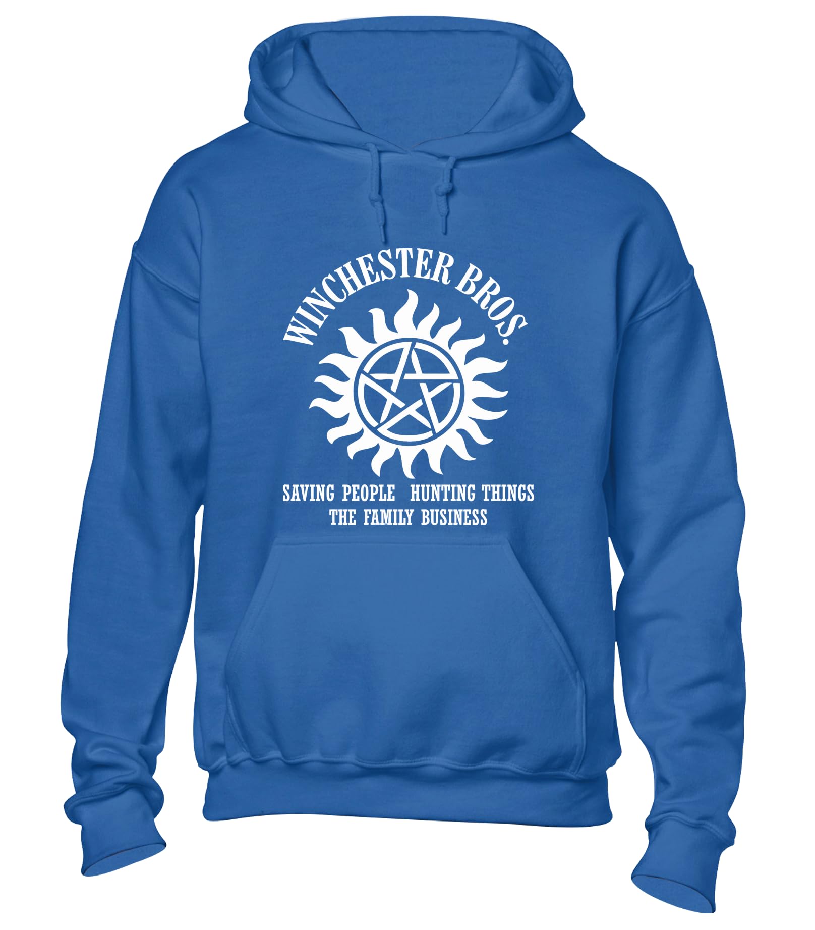 Crown Designs Winchester Brothers Horror Teen Fiction TV Show Inspired Gift Unisex Hoodies for Men, Women & Teenagers - Royal/XX-Large
