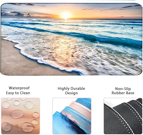 Miniatura 3 de Alfombrilla de mouse grande 4 en 1 para juegos, reposamuñecas para teclado y soporte para la muñeca, alfombrilla de escritorio extendida,