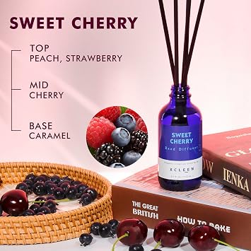 Reed Diffuser Set, Sweet Cherry, 3.7 Oz
