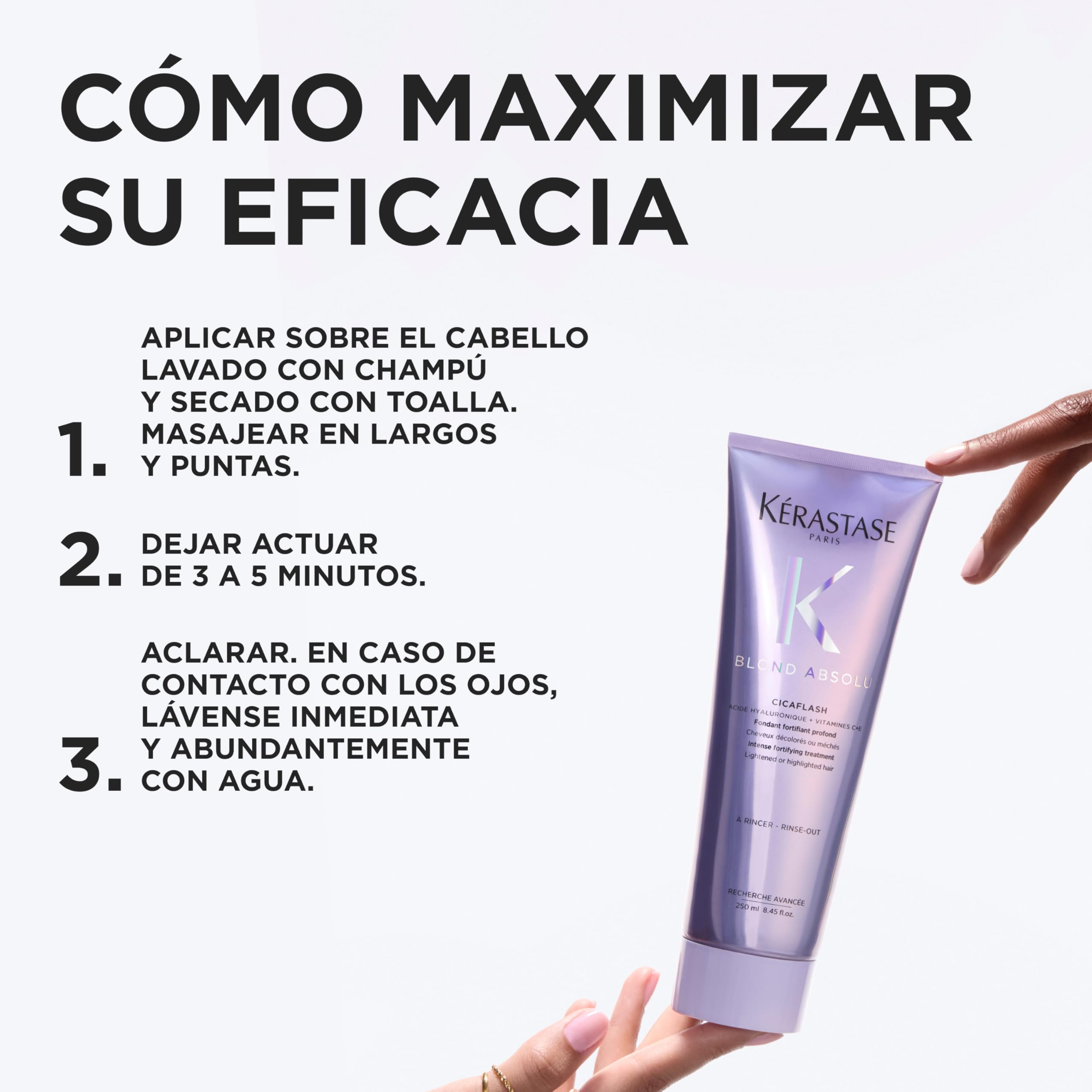 Kérastase Blond Absolu, Acondicionador Anti Rotura Para Pelo Dañado y Decolorado, Con Ácido Hialurónico, Cicaflash, 250 ml