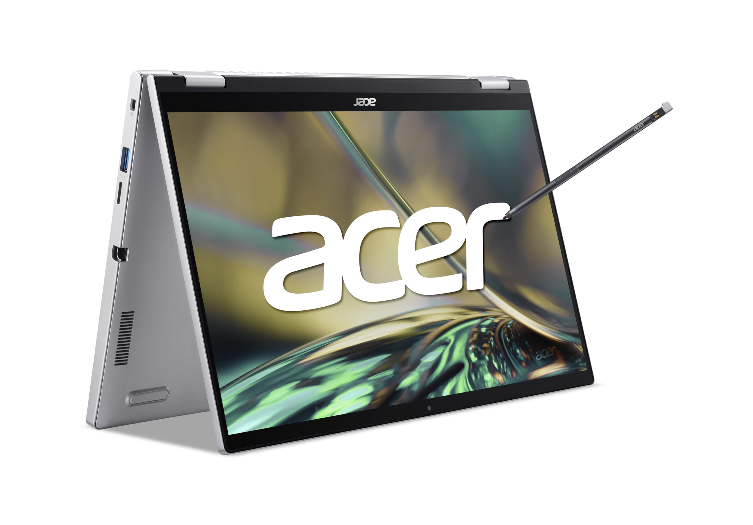 acerSpin 3 Convertible NB 12th Gen Intel Core i5-1235U 10 Cores Upto 4.40GHz/8GB DDR4/512GB SSD/Intel Iris XE Graphics/14" FHD IPS Touch/Win 11 Home/WiFi-6/FingerPrint/Backlit/Silver+Stylus Included