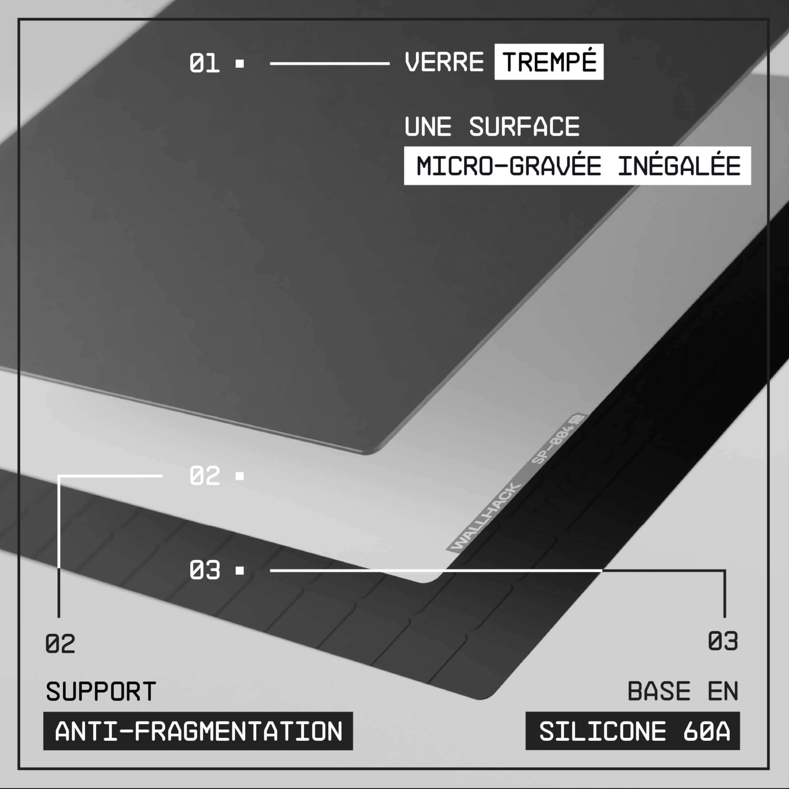 Wallhack SP-004 Glass Gaming Mouse Pad - Pro-Esport Mouse