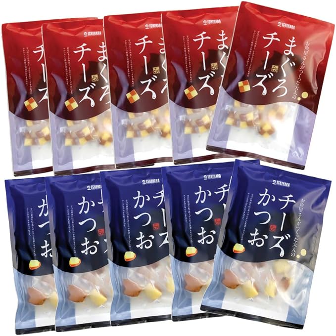 Amazon 石原水産 まぐろチーズ チーズかつお 大 各1袋セット おつまみ お試し おやつ Atrus アトラス 塩辛 珍味 通販