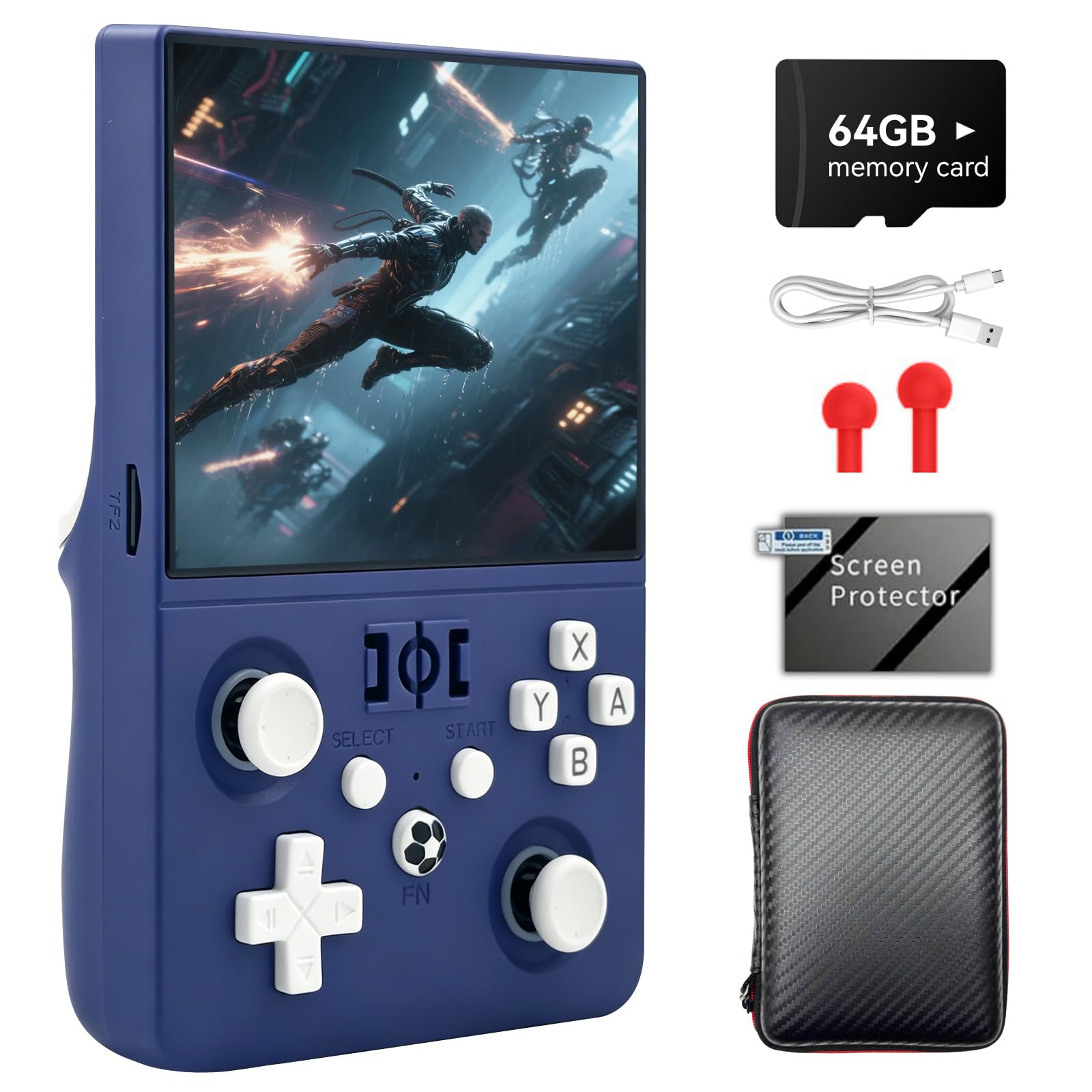R36MAX 2 Console di gioco portatile retrò, display IPS HD da 4,5 pollici