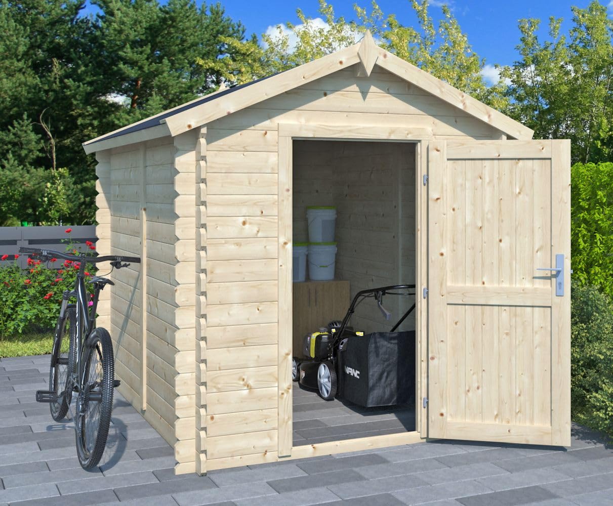 Steiner Shopping Gartenhaus Frühling - 28 mm Blockbohlenhaus, Grundfläche: 3,74 m², Satteldach