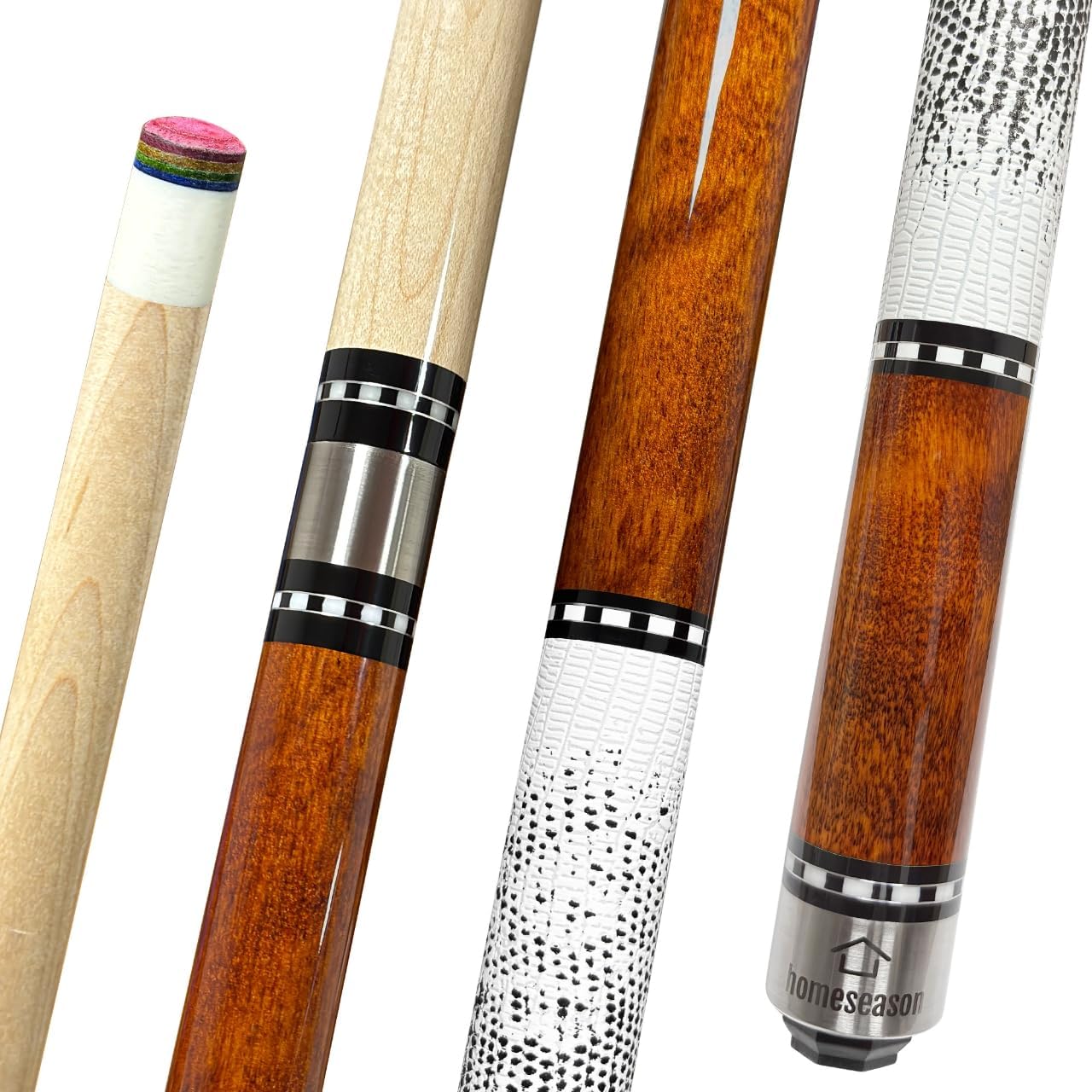 HomeSeason 58in Pool Cue Stick Canadian Maple Wood 13mm Tip - 18oz Perfect for Precision Play, Low Deflection Pool Cue for Enhanced Accuracy