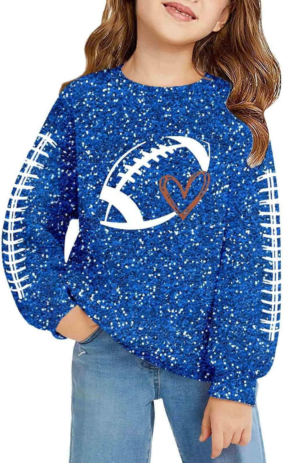 Girls' Fashion Hoodies & Sweatshirts Long Sleeve Crewneck Print Pullover Tops Unisex Kids Cute Trendy Outfit For Casual Wear