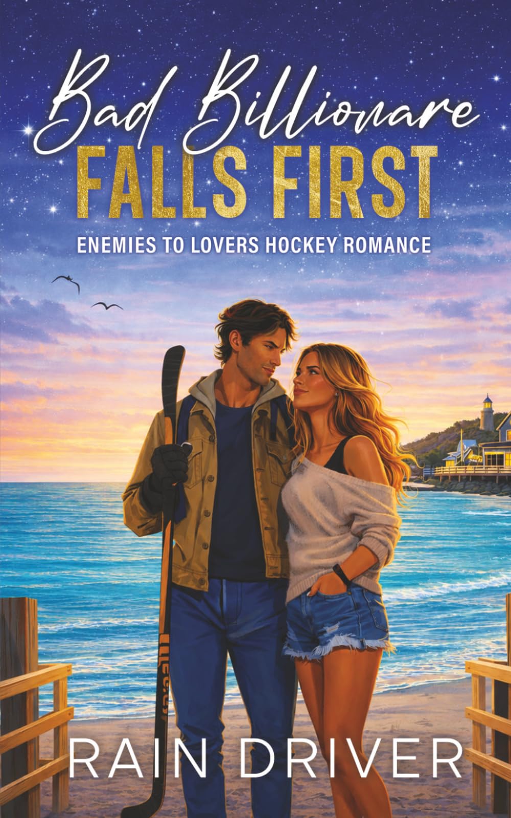 Bad Billionaire Falls First: Enemies to Lovers Hockey Romance
