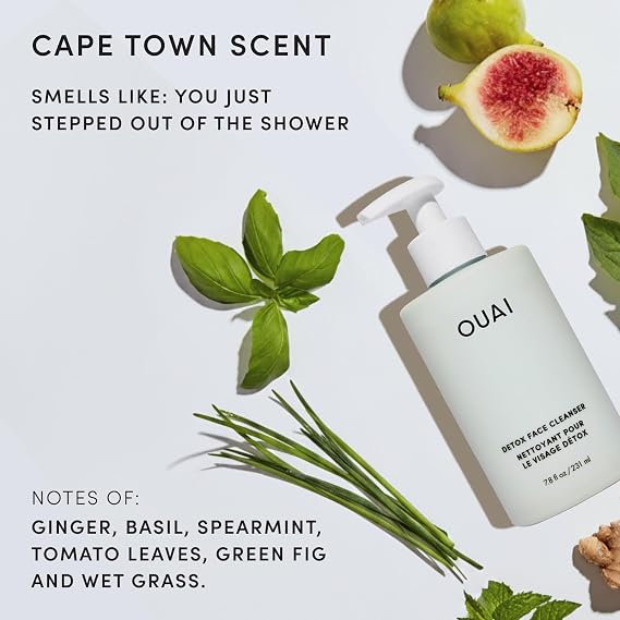 OUAI Detox Facial Cleanser - Face Wash with Glycolic Acid (7.8 fl oz)
