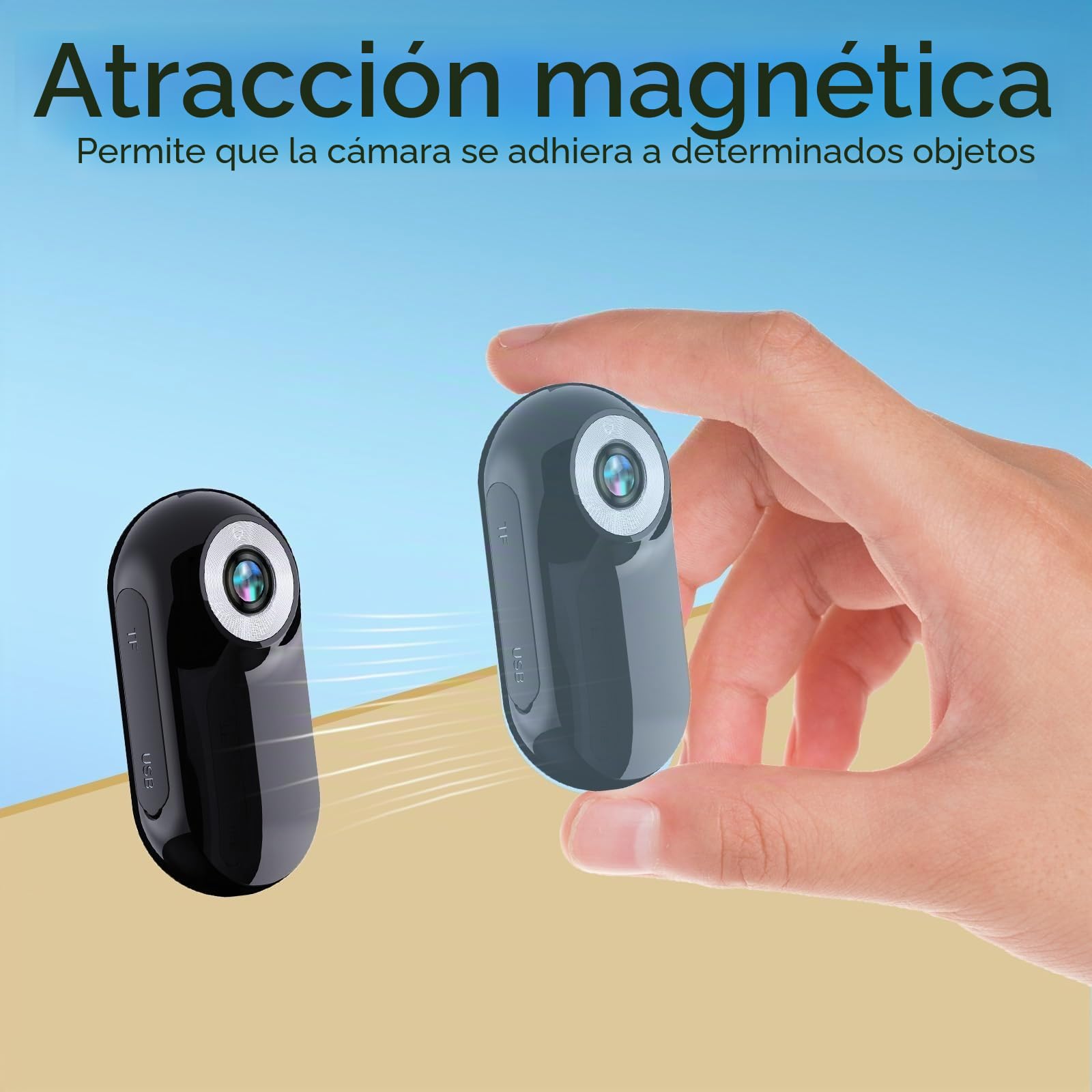 Xilecam Mini Camara Deportiva con Tarjeta de Memoria de 32GB, Camara Moto con Accesorios Cámara Casco Moto Ideal para Usar como Regalo Amiga(Negro Brillante)
