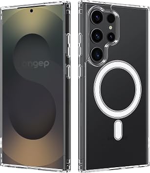 Rongep Samsung Galaxy S25 Ultra için Şeffaf Kılıf Mag-Clear Güçlü Manyetikli [MagSafe ile Uyumlu] S25 Ultra Koruyucu Sararmaya Dayanıklı Darbe Emici PC+TPU Hibrit Tasarım Samsung S25 Ultra Kılıfı