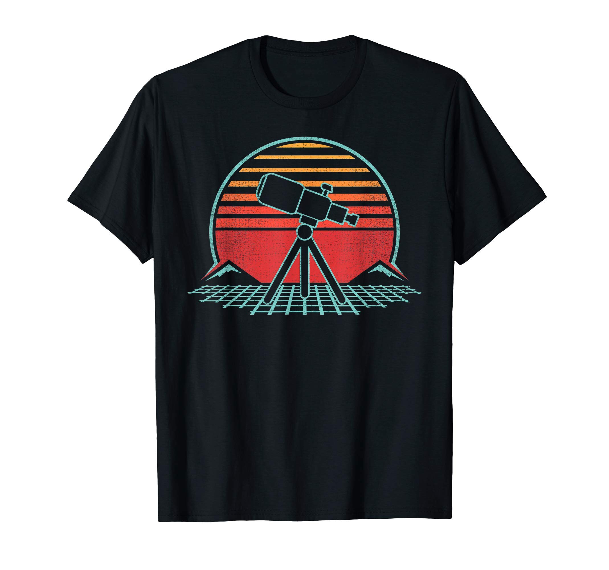 Astronomy Teacher Retro Vintage 80s Style GiftAstronomy Telescope Retro Space Science Vintage 80s Gift T-ShirtOEKO-TEX STANDARD 100