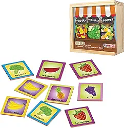 Ciabrink Memória Frutas Legumes E Hortaliças 40 Peças Em Madeira