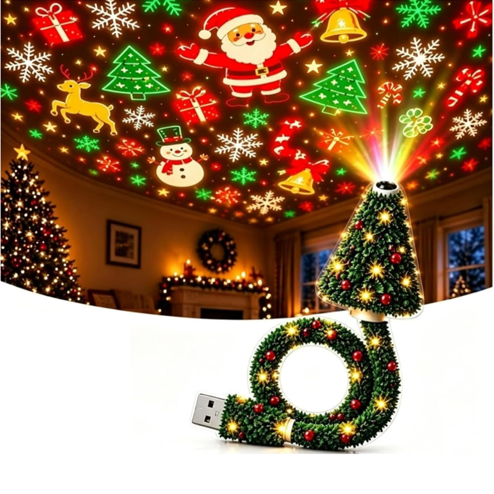 Christmas Tree Ceiling Projector (1pcs)