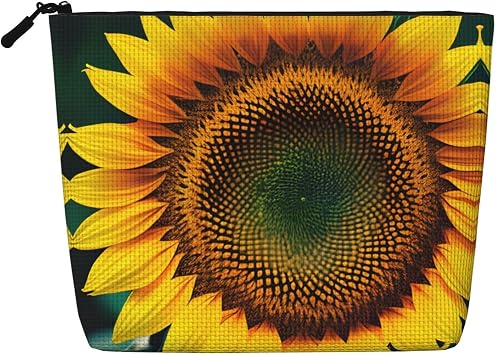 You Are My Sunshine Sunflower print Travel Makeup Bag Toiletry Bag akeUp Purse Pouch with Zipper Makeup Organizer for Women