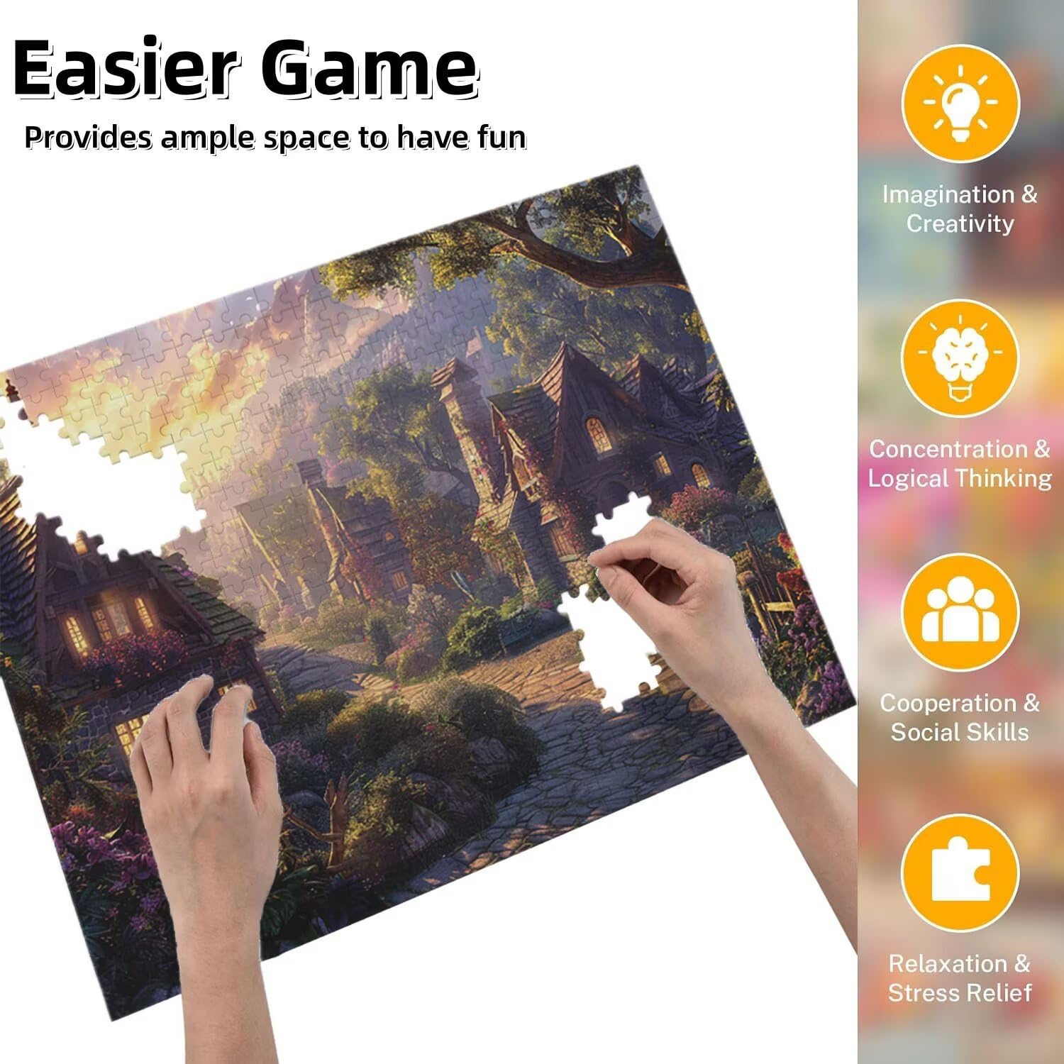 Jigsaw Puzzle, 6000 Pezzi Puzzle Classici, Villaggio Puzzle Rilassamento Intelligence, Mpossibile Difficile Puzzle Impegnativo per Adulti Puzzle Gioco Familiare, Regalo per Amore Amico Vista fr0-976