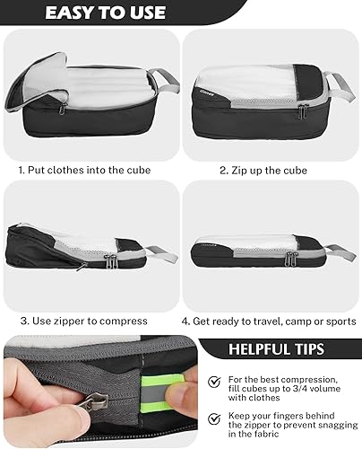 Miniatura 4 de Gonex cubos de compresión para embalaje, almacenamiento organizadores en cubo de malla extendible