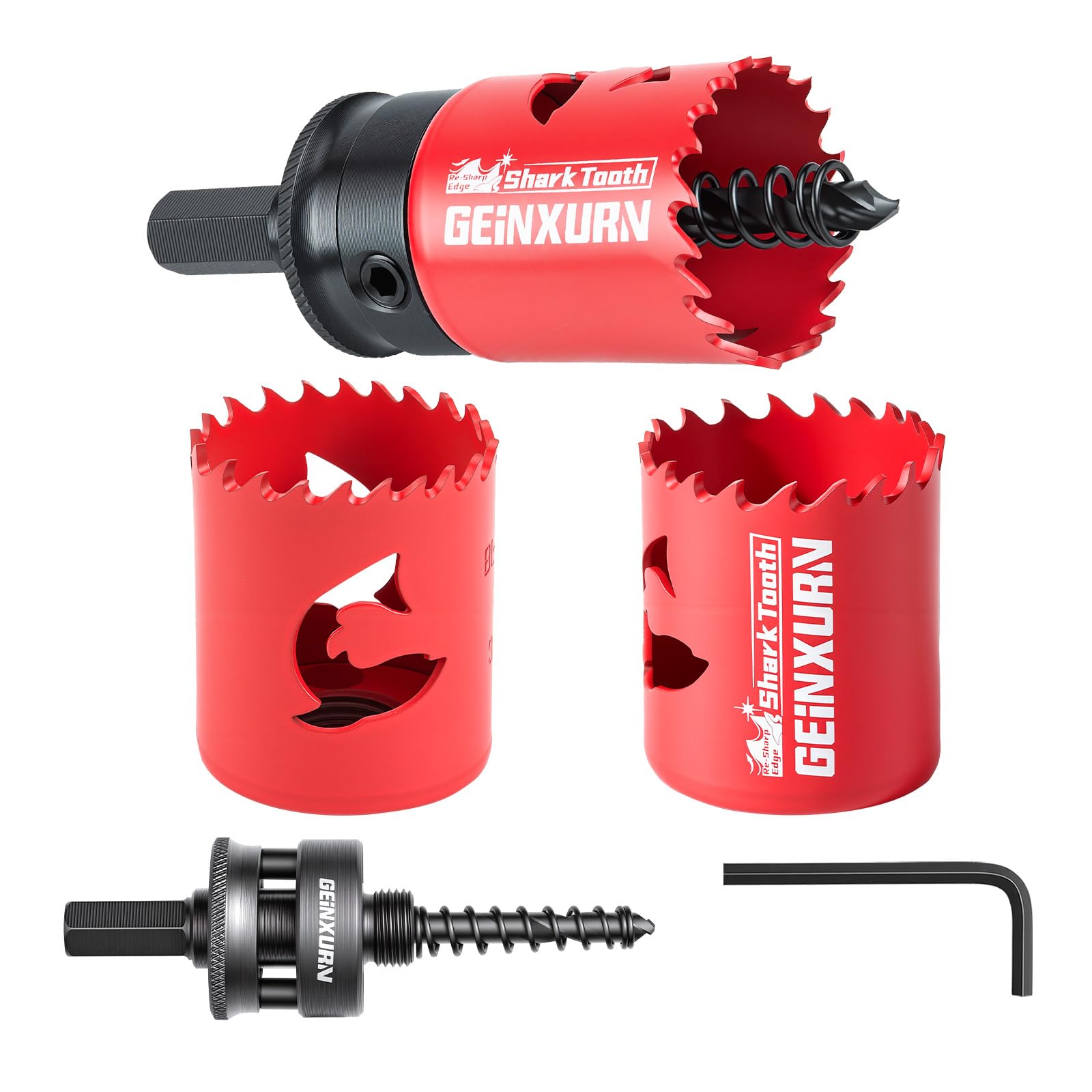 Geinxurn 2-1/2 in(64mm) Hole Saw Set, HSS Bi-Metal Hole Cutt -23