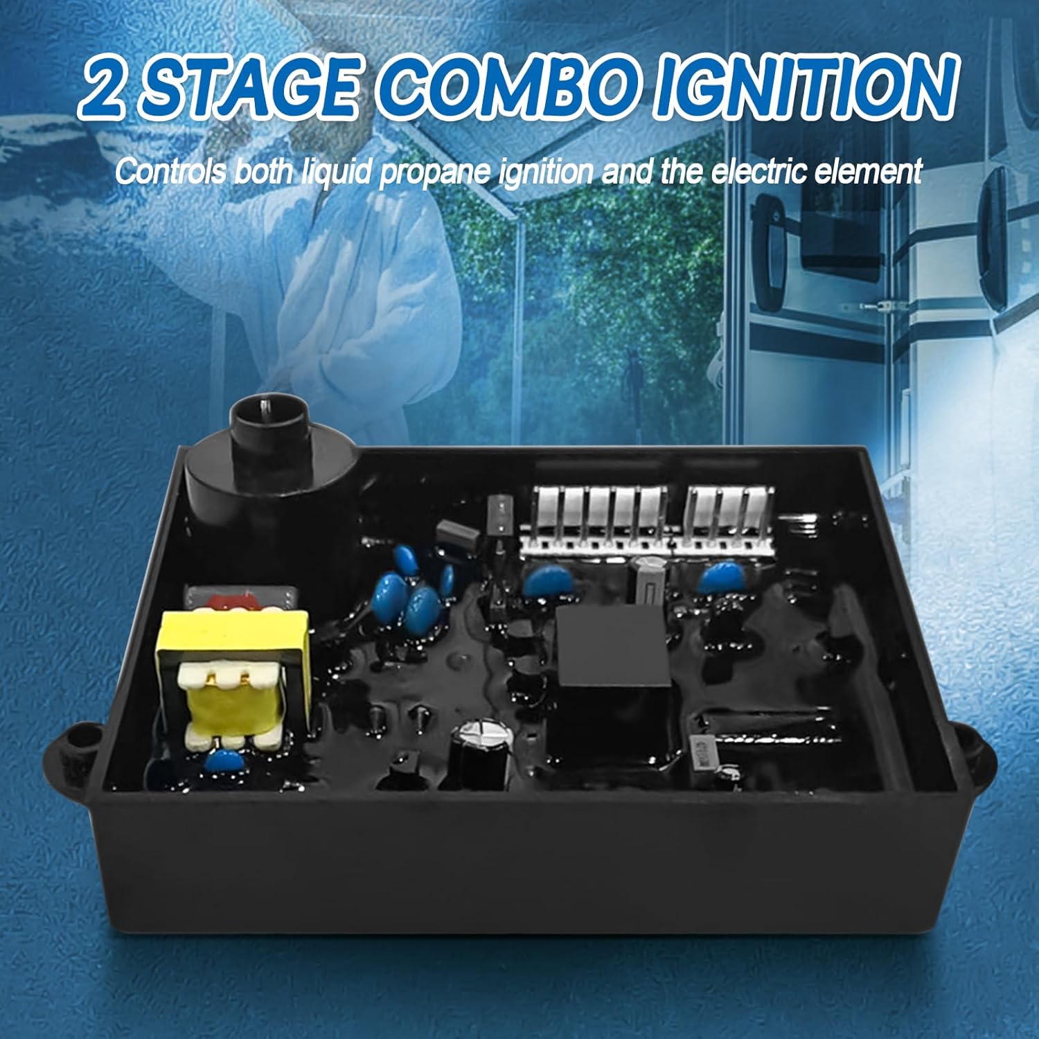 91365 RV Water Heater Control Circuit Board Compatible with Atwood GC10A-4E, GC6AA-10E, GCH6A-10E, GCH10A-4E, Replace 91346 93851 93305, Use with Gas/Electric 12 VDC