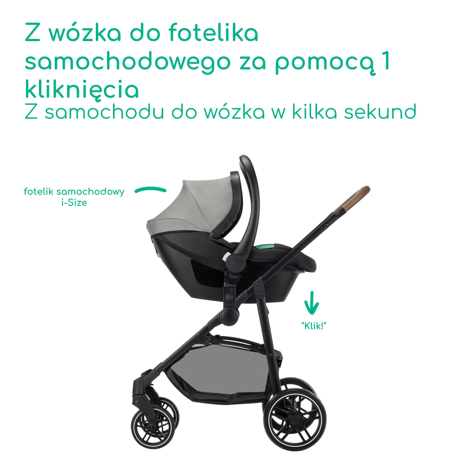 Bebeconfort Haze Trio Lux, Wózek 3w1 (i-Size), 0-4 Lata (Maks. 22 Kg), Siedzisko 2w1, Oparcie Odchylane na Płasko, Kompaktowe Składanie, Lekki System Podróżny 3w1, Tinted Grey