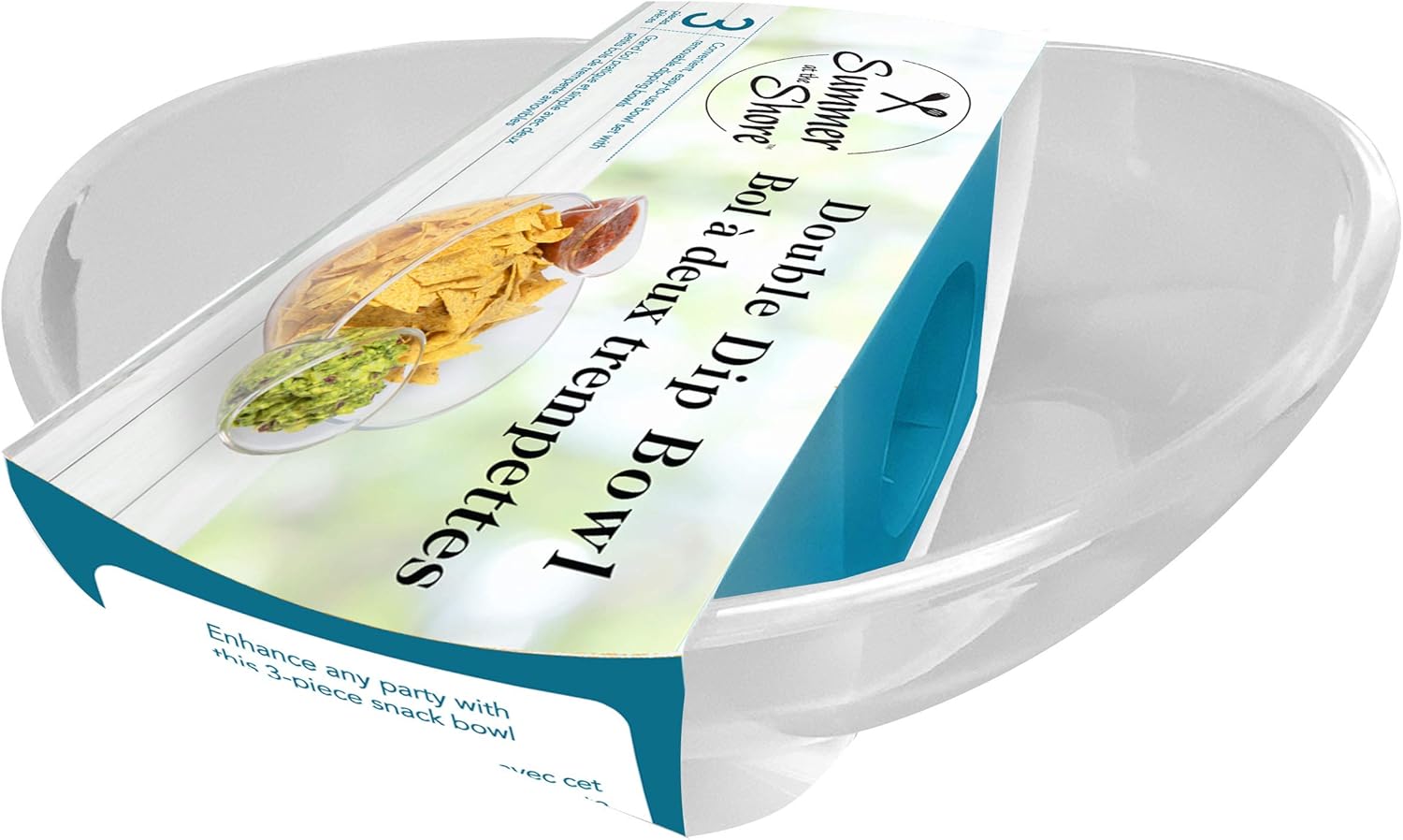 Summer at the Shore Double Dip Bowl, Perfect for Chips or