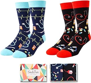 Gifts for Teeth Dentist - Men Funny Dental Teeth Doctor Medical Golf Socks