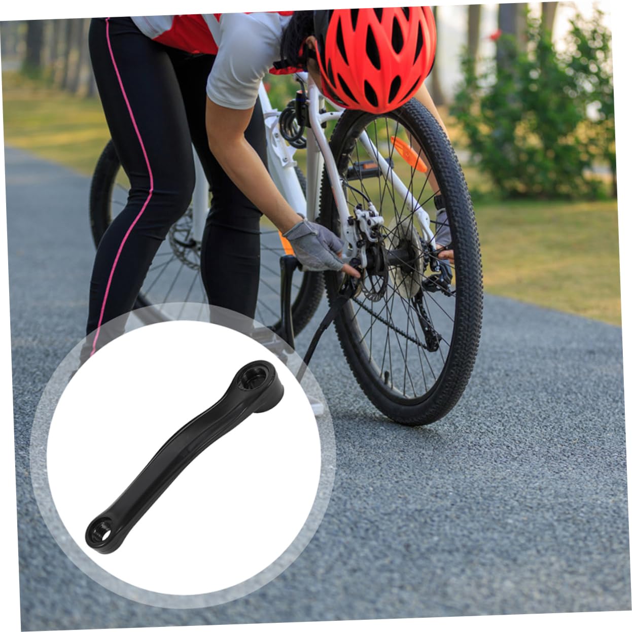 4pezzi Pedivella per Bicicletta Crank Arm per Mountain e Strada Design Resistente e Confortevole Compatibile con Varie Tipologie di Bici Nero